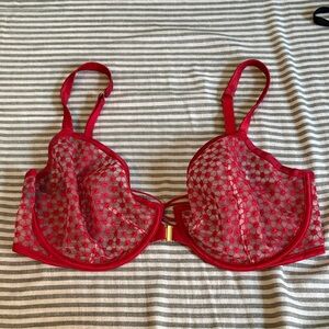 victorias secret red lacy bra!
